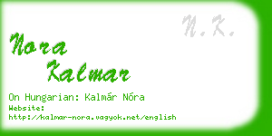 nora kalmar business card